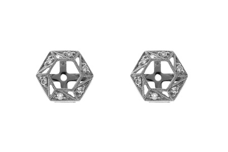 C009-45016: EARRING JACKETS .08 TW (FOR 0.50-1.00 CT TW STUDS)