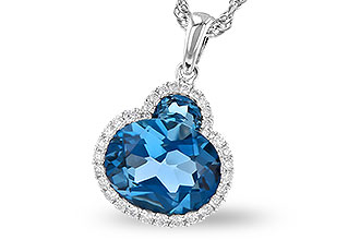C282-15988: NECK 2.86 LONDON BLUE TOPAZ 3.00 TGW (10X8 OVAL)