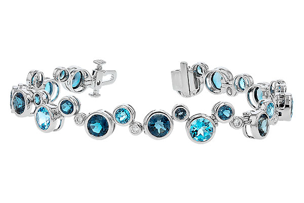 H283-05015: BRACELET 15.65 TW BLUE TOPAZ 15.95 TGW