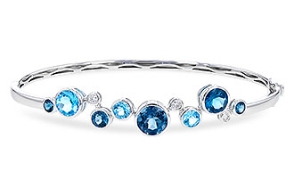 L283-00488: BANGLE 3.95 TW BLUE TOPAZ 4.06 TGW