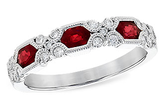 M282-13197: LDS WED RG .74 RUBY 1.00 TGW (4x3MM RUBY)